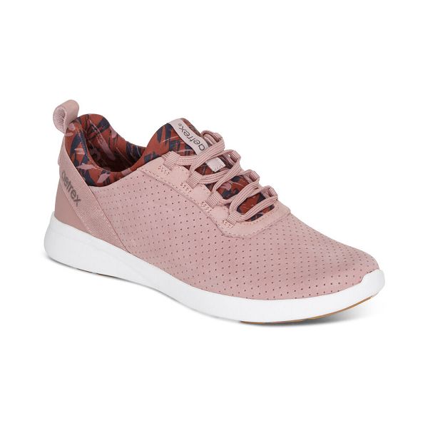 Aetrex Women's Kimmy Arch Support Sneakers Mauve Shoes UK 1731-021